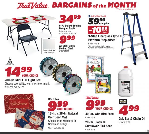 November 2016 Bargains of the Month Durfee Hardware